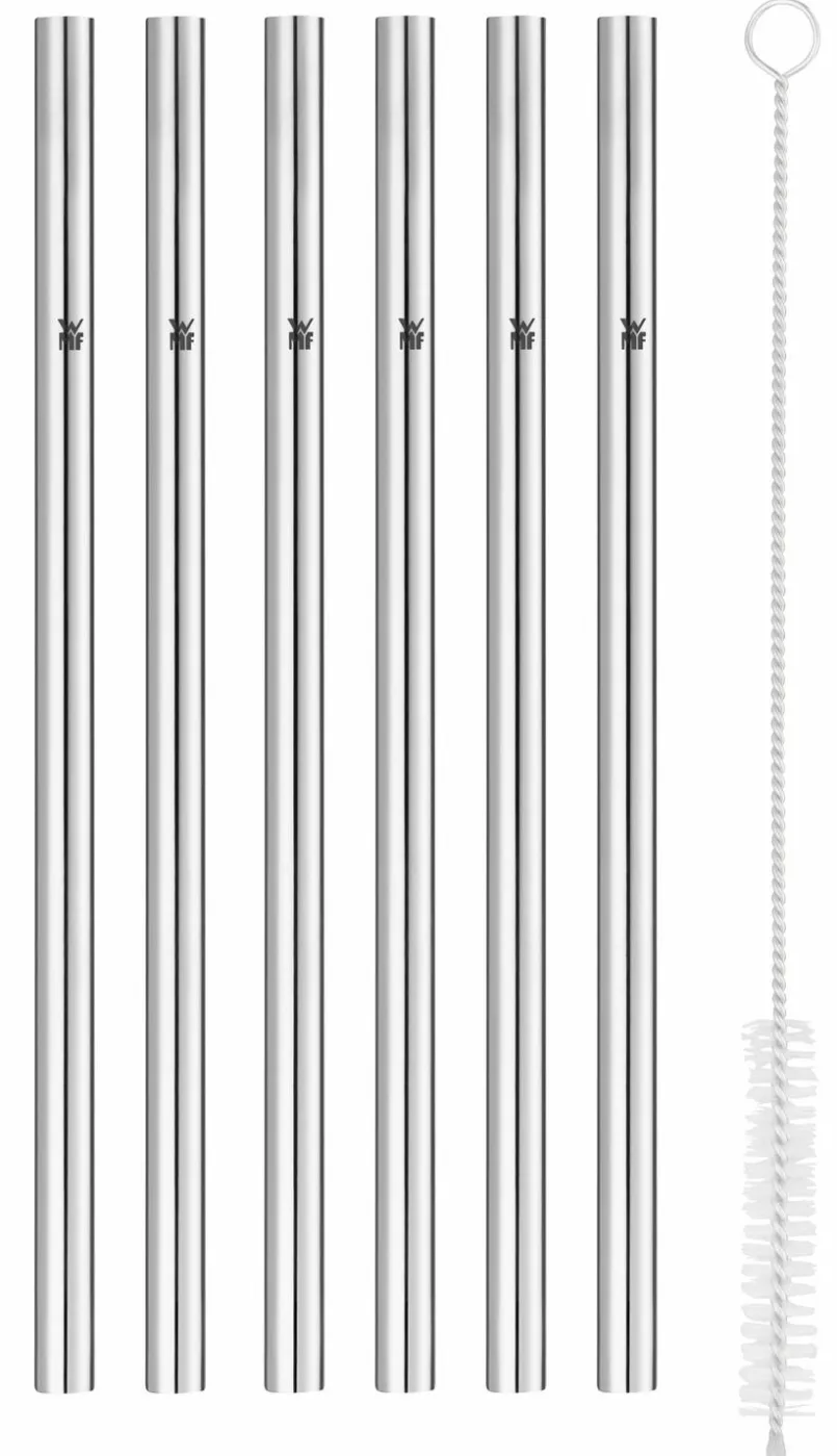 Bar- & Weinzubehör|WMF Trinkhalm Baric 6tlg. Silber