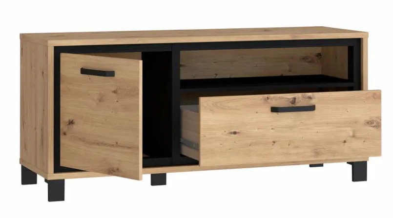 FORTE Kommoden|Wohnwände & Tv-Lowboards-TV-Lowboard Farida Eiche Artisan