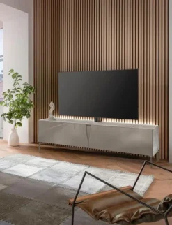 Munari Wohnwände & Tv-Lowboards-TV-Lowboard Leo Vinci Grau