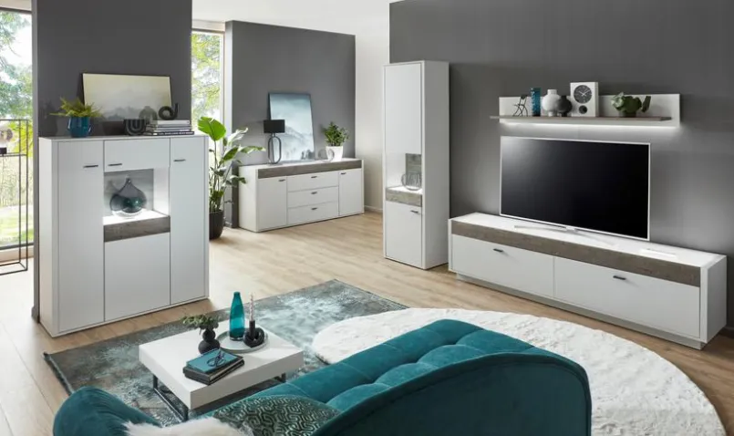 IDEAL Wohnen Wohnwände & Tv-Lowboards|Kommoden-TV-Lowboard Manchester Weiß