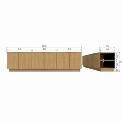 DAHEIM Wohnwände & Tv-Lowboards|Kommoden-TV-Lowboard Zuma Eiche