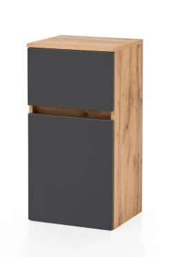 Badschränke|Held-Möbel Unterschrank Malmö Eiche / Graphit
