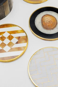 Bar- & Weinzubehör|KARE DESIGN Untersetzer Nature 6tlg. Gold