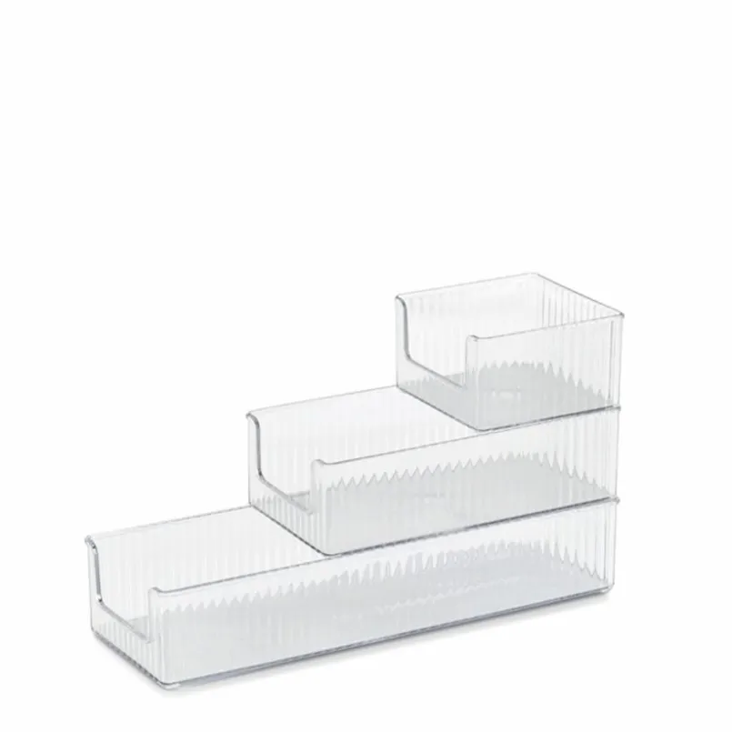 Badzubehör| Utensilien-Organizer Set 3-teilig Transparent