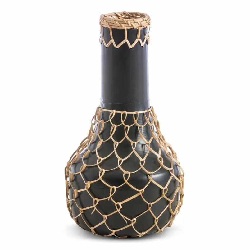 Vasen|Vasen| Vase Bamboo 28 cm Schwarz