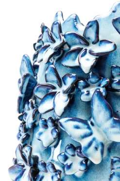 KARE DESIGN Vasen|Vasen-Vase Butterflies 35,5 cm Blau