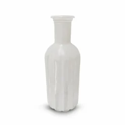 Vasen|Vasen-Vase Flasche 19 cm Weiß