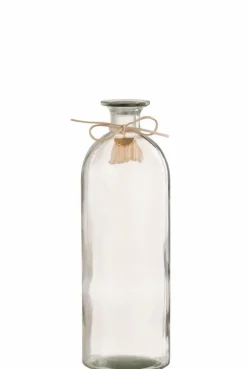 DAHEIM Vasen|Vasen-Vase Flasche 26,5 cm Transparent