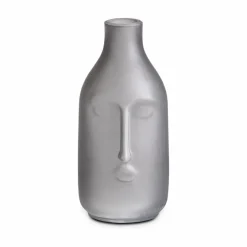 Vasen|Vasen-Vase Gesicht 13 cm Grau