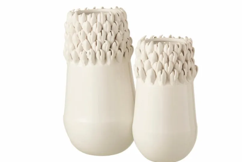 DAHEIM Vasen|Vasen-Vase Ibiza 32,8 cm Weiß