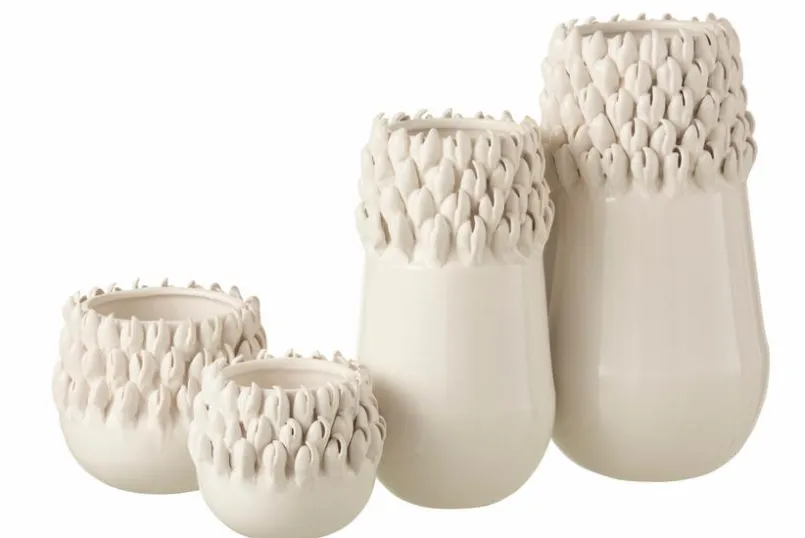 DAHEIM Vasen|Vasen-Vase Ibiza 32,8 cm Weiß