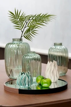 DAHEIM Vasen|Vasen-Vase Linien 20 cm Grün