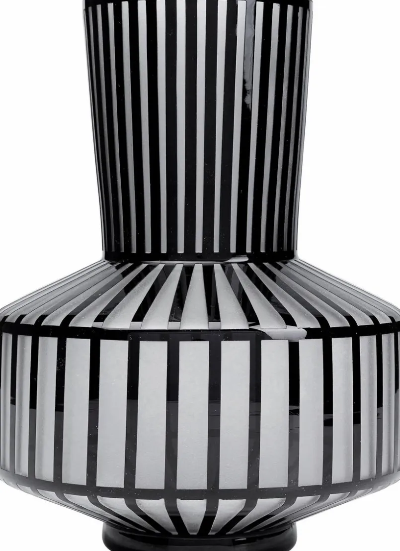 KARE DESIGN Vasen|Vasen-Vase Roulette 31 cm Schwarz / Weiß