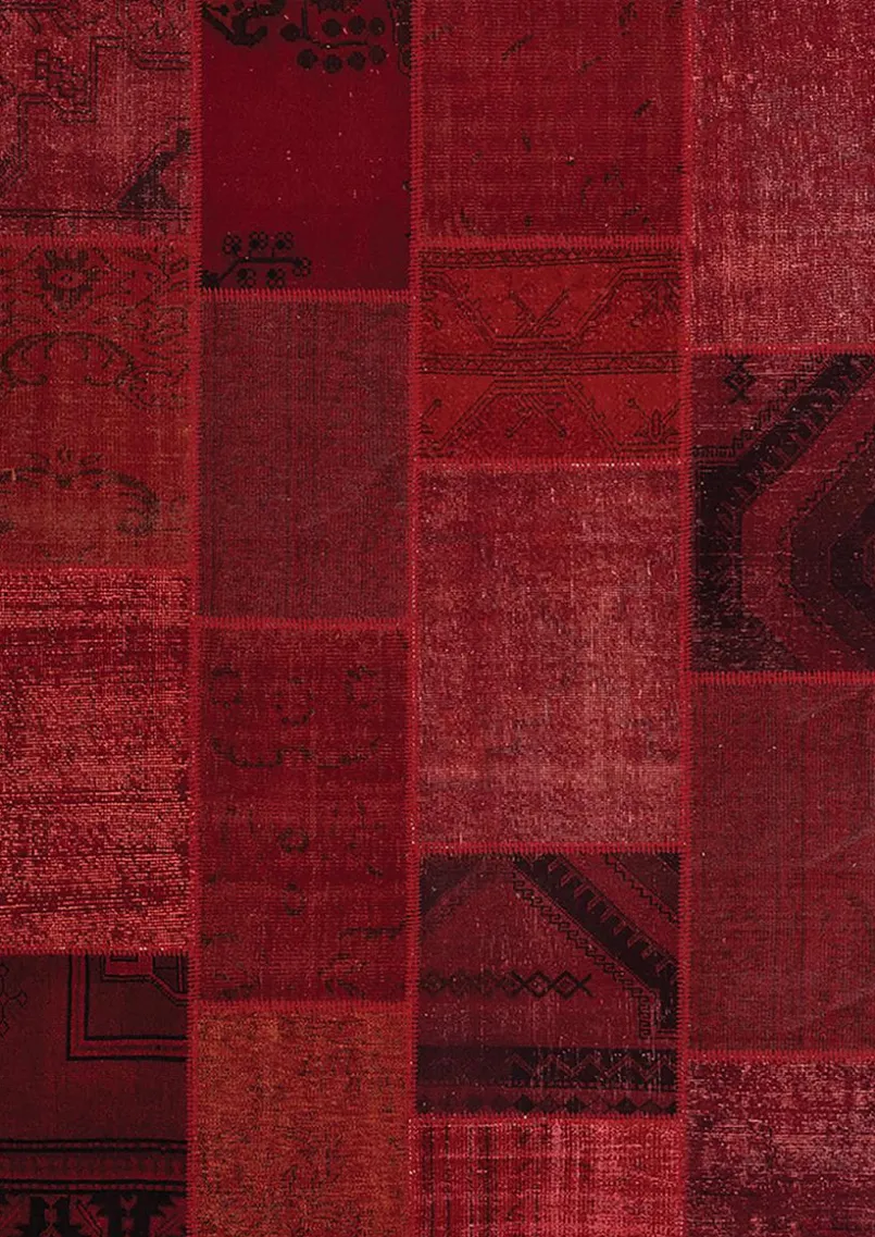 Vintage Teppiche-Vintage Teppich Patchwork 170 x 240 cm Rot
