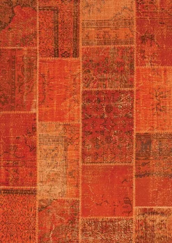 Vintage Teppiche-Vintage Teppich Patchwork 170 x 240 cm Orange