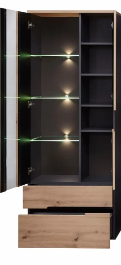 Vitrinen|Innostyle Vitrine Memphis Artisan-Eiche