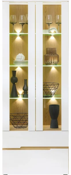 Vitrinen|Innostyle Vitrine Memphis Weiß
