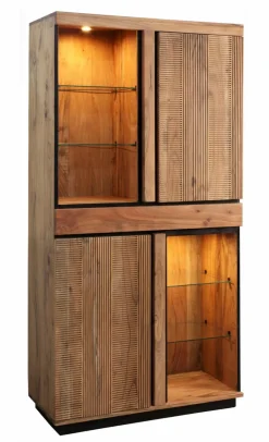 WOLFMÖBEL Vitrinen-Vitrine Paris Stone