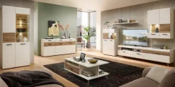 Innostyle Vitrinen-Vitrine Salerno Weiß