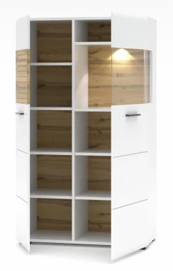 Innostyle Vitrinen-Vitrine Salerno Weiß