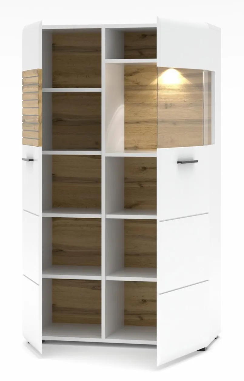 Innostyle Vitrinen-Vitrine Salerno Weiß