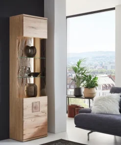 IDEAL Wohnen Vitrinen|Vitrinen-Vitrine Kansas Alteiche