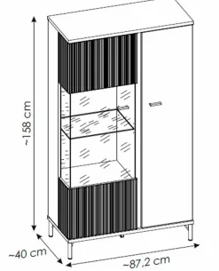 Wójcik Vitrinen-Vitrine Lusaka Schwarz