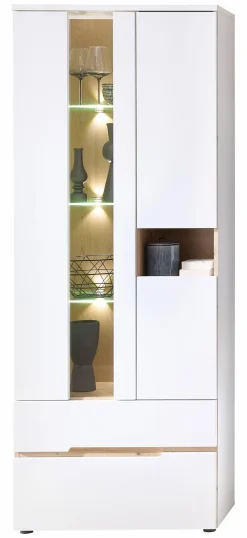 Vitrinen|Innostyle Vitrine Memphis Weiß