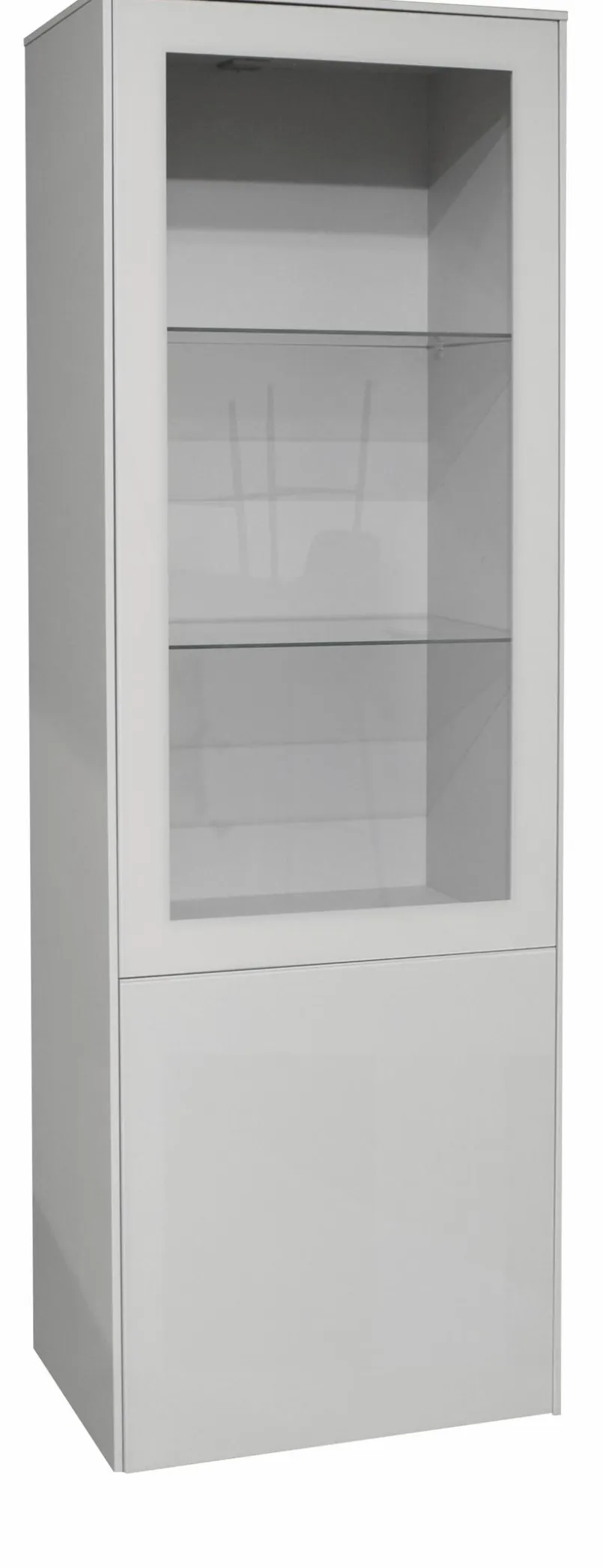 Vitrinen|Mäusbacher Vitrine Monza Kreidegrau
