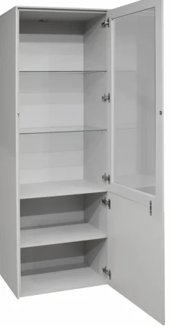 Vitrinen|Mäusbacher Vitrine Monza Kreidegrau