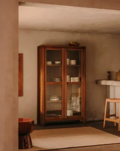 Kave Home Vitrinen|Vitrinen-Vitrine Sashi Teak