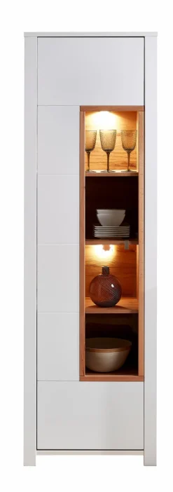 Innostyle Vitrinen-Vitrine Serpio Walnuss