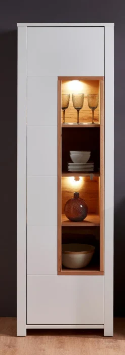 Innostyle Vitrinen-Vitrine Serpio Walnuss