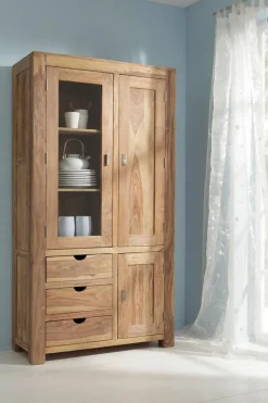 WOLFMÖBEL Vitrinen|Vitrinen-Vitrine Yoga 6400 Sheesham
