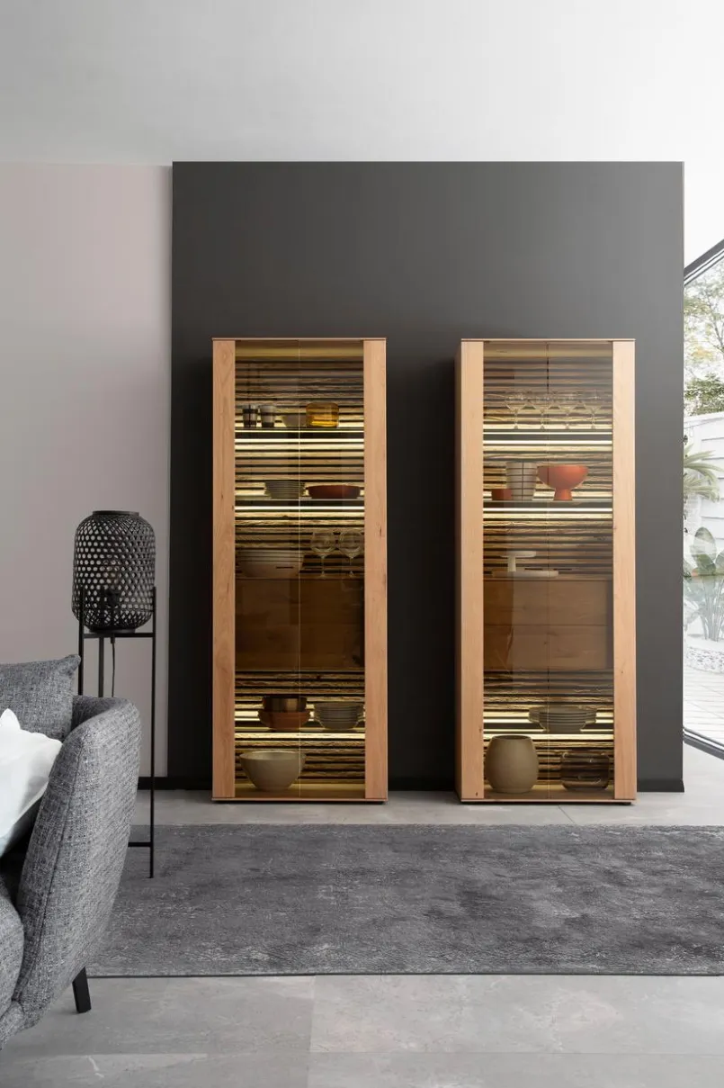 Vitrinen|Vitrinen|SCHÖNER WOHNEN-Kollektion Vitrine Yonna Braun
