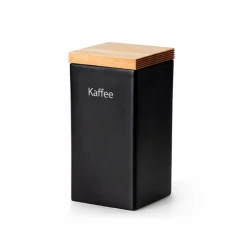 Continenta Vorratsdosen|Kaffee & Tee-Vorratsdose 10 x 10 x 20,5 cm Schwarz