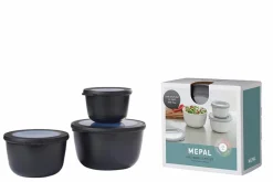 Vorratsdosen|Mepal Vorratsdose Cirqula 3tlg. Schwarz