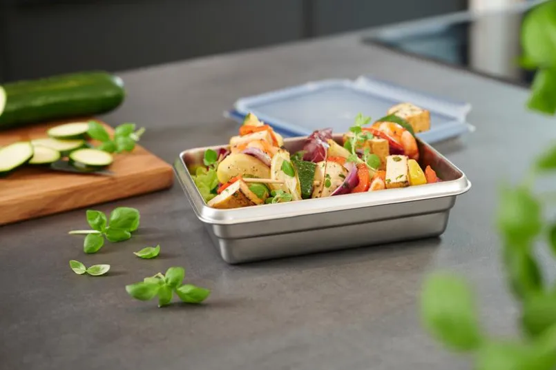emsa Lunchboxes|Vorratsdosen-Vorratsdose Clip & Close Steel 1200 ml Blau