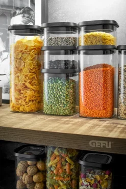 Vorratsdosen|GEFU Vorratsdose Pantry 1400 ml Schwarz