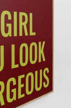 KARE DESIGN Bilder Mit Rahmen|Bilder Nach Themen-Wandbild Go Girl 56830 Rot
