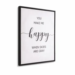 Bilder Mit Rahmen| Wandbild 40 x 50 cm Spruch II Weiß