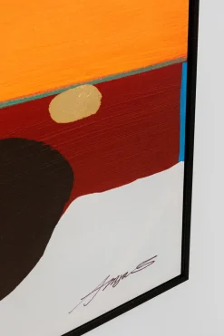 Bilder Mit Rahmen|Bilder Nach Themen|KARE DESIGN Wandbild 73 x 143 cm Abstract Orange