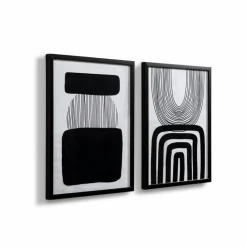 Bilder Mit Rahmen| Wandbild 32 x 42 cm Abstrakt Schwarz