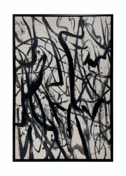 Bilder Mit Rahmen-Wandbild 42,1 x 62,1 cm Abstrakt Schwarz