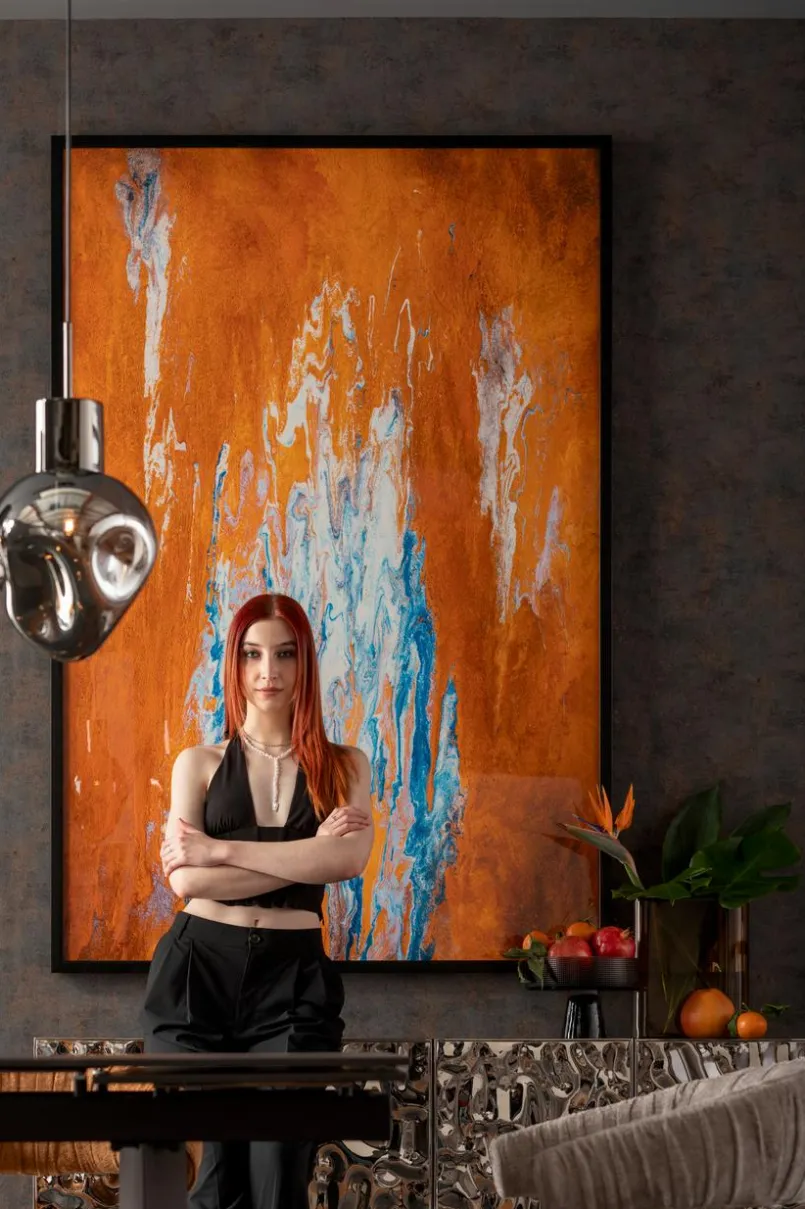 Bilder Mit Rahmen|KARE DESIGN Wandbild 120 x 180 cm Artistas Orange