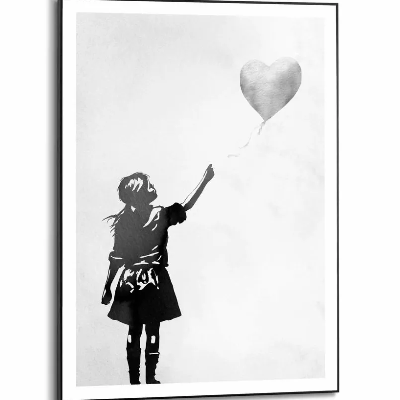 Bilder Mit Rahmen|Reinders Wandbild 50 x 70 cm Balloon Girl Schwarz