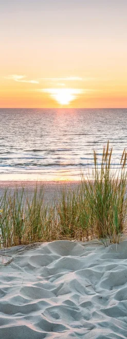 EUROART Bilder Ohne Rahmen-Wandbild 30 x 80 cm Beautiful Sunset IV Orange
