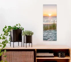 EUROART Bilder Ohne Rahmen-Wandbild 30 x 80 cm Beautiful Sunset IV Orange