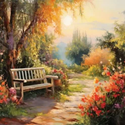Bilder Ohne Rahmen|EUROART Wandbild 55 x 55 cm Beautiful Garden II Bunt