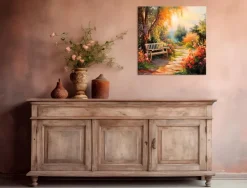 Bilder Ohne Rahmen|EUROART Wandbild 55 x 55 cm Beautiful Garden II Bunt